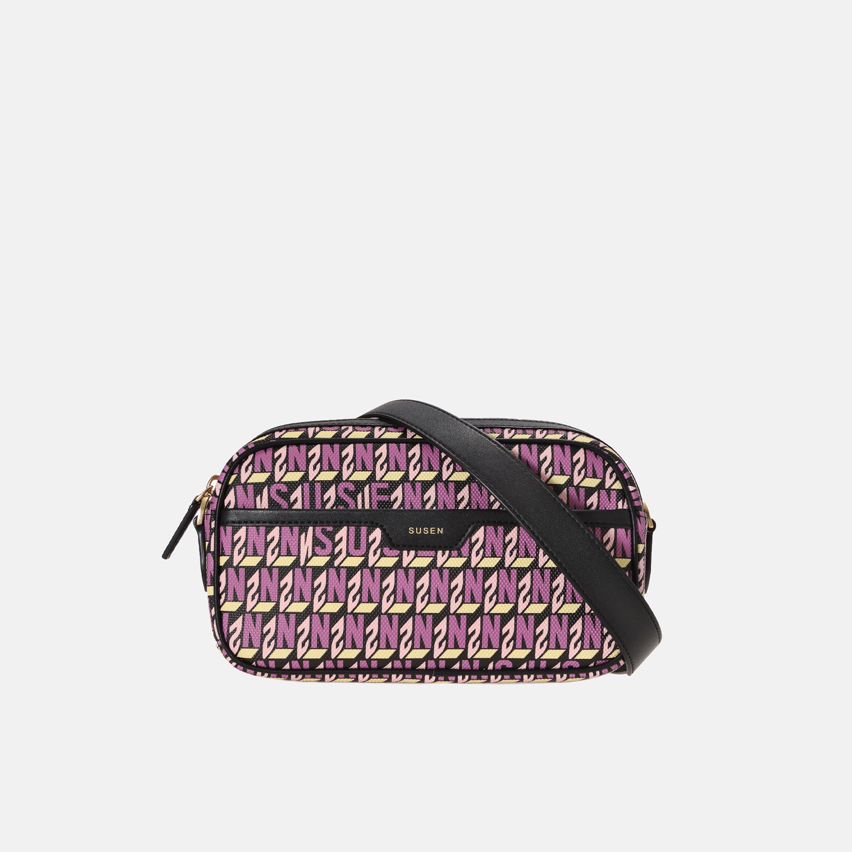 Brand Cross Body Monogram Bag - Purple