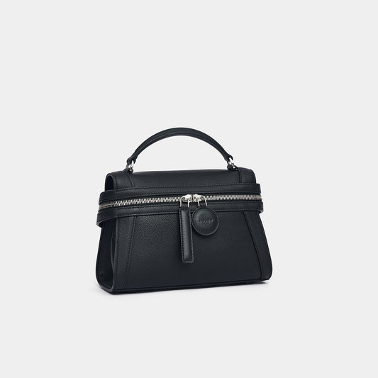 Mini Litchi Grain Skin Garden Bag - Black