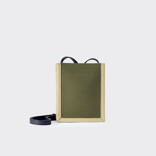 Canvas Crossbody Phone Bag - Army Green