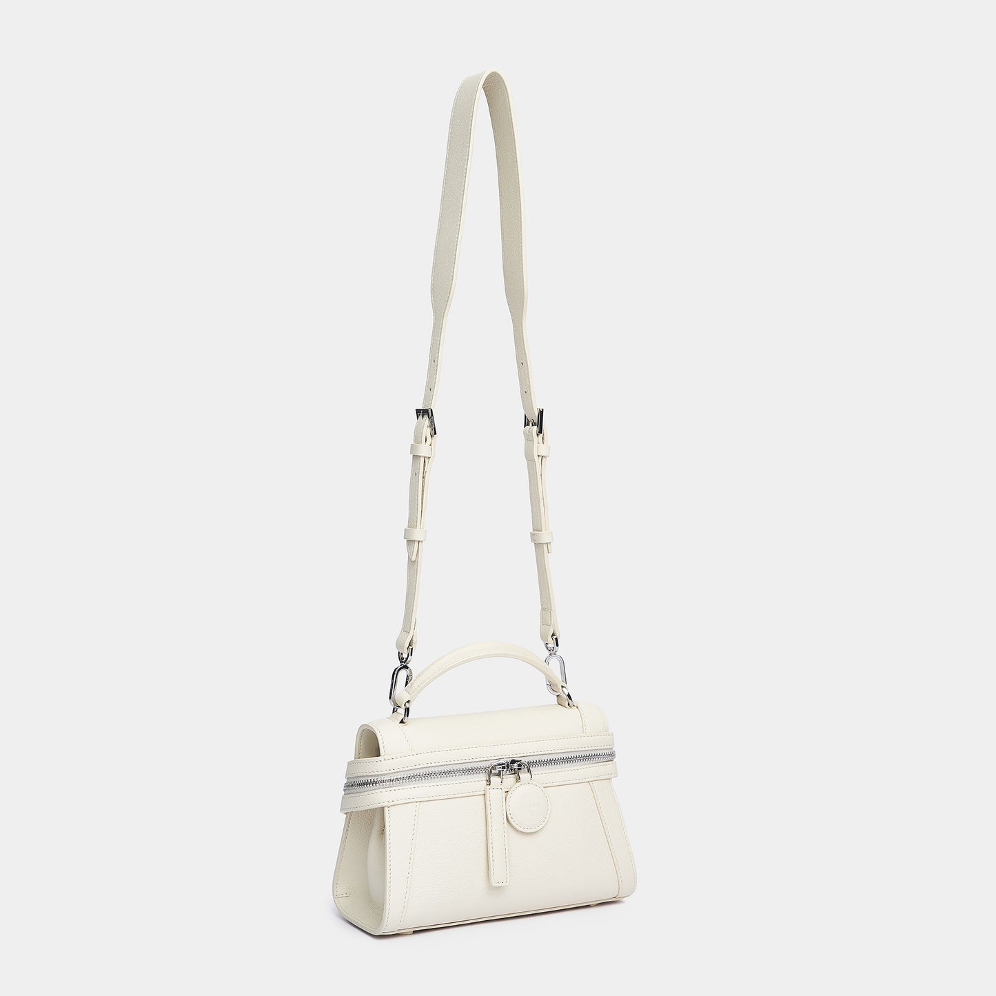 Mini Litchi Grain Skin Garden Bag - Beige