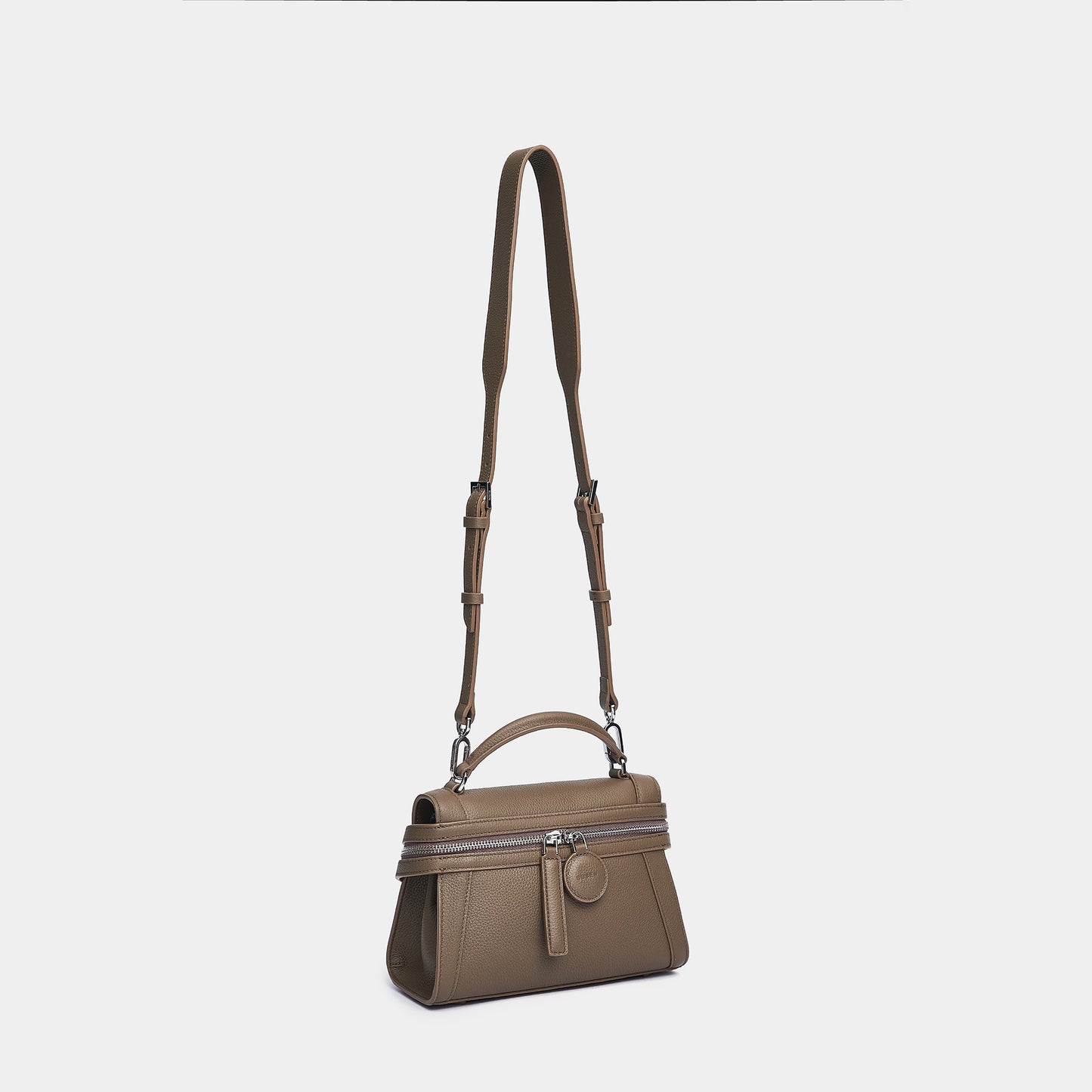 Mini Litchi Grain Skin Garden Bag - Brown