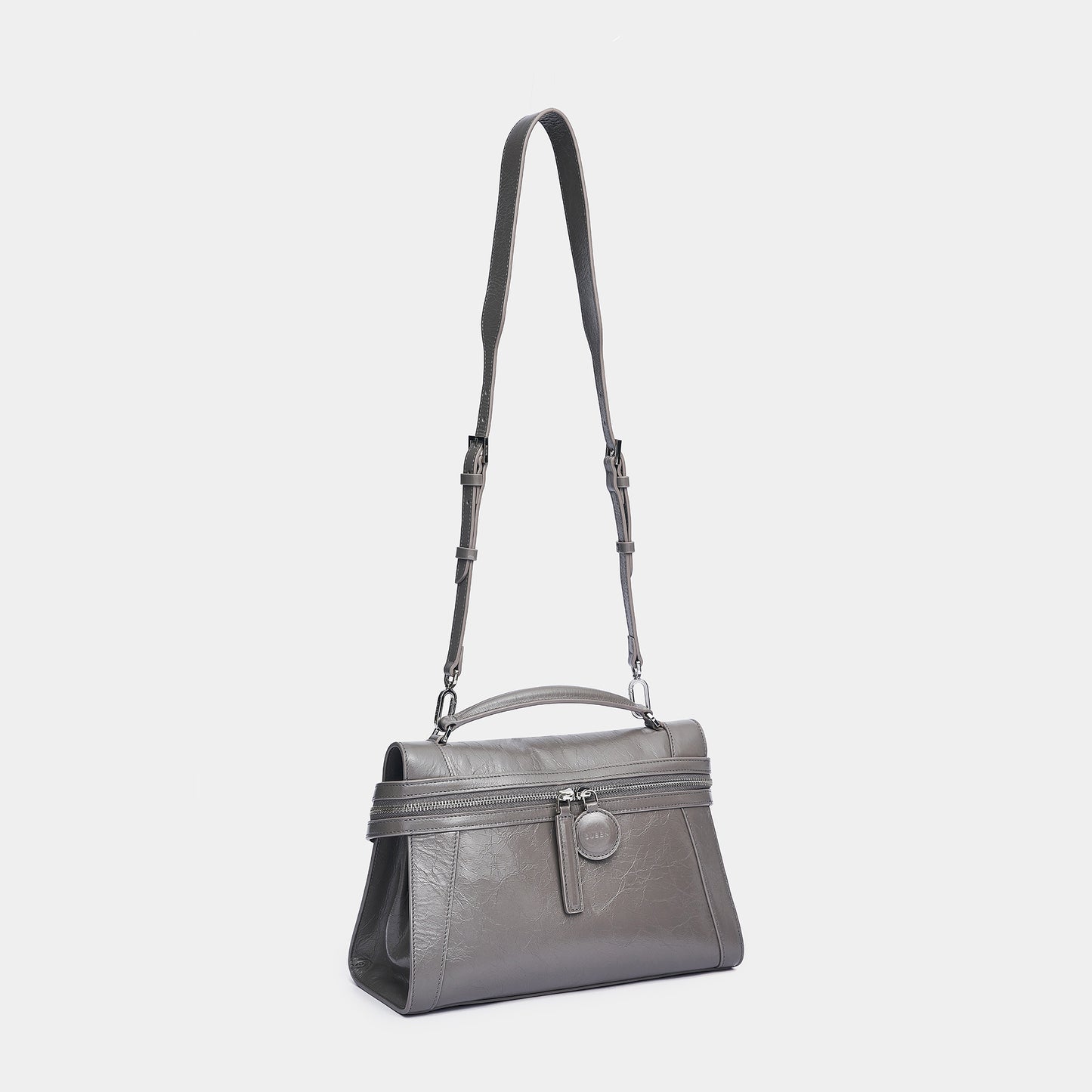 Large Oil Wax Skin Garden Bag - Grey