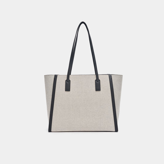 SUSEN Minimalist Canvas Tote Bag - Beige