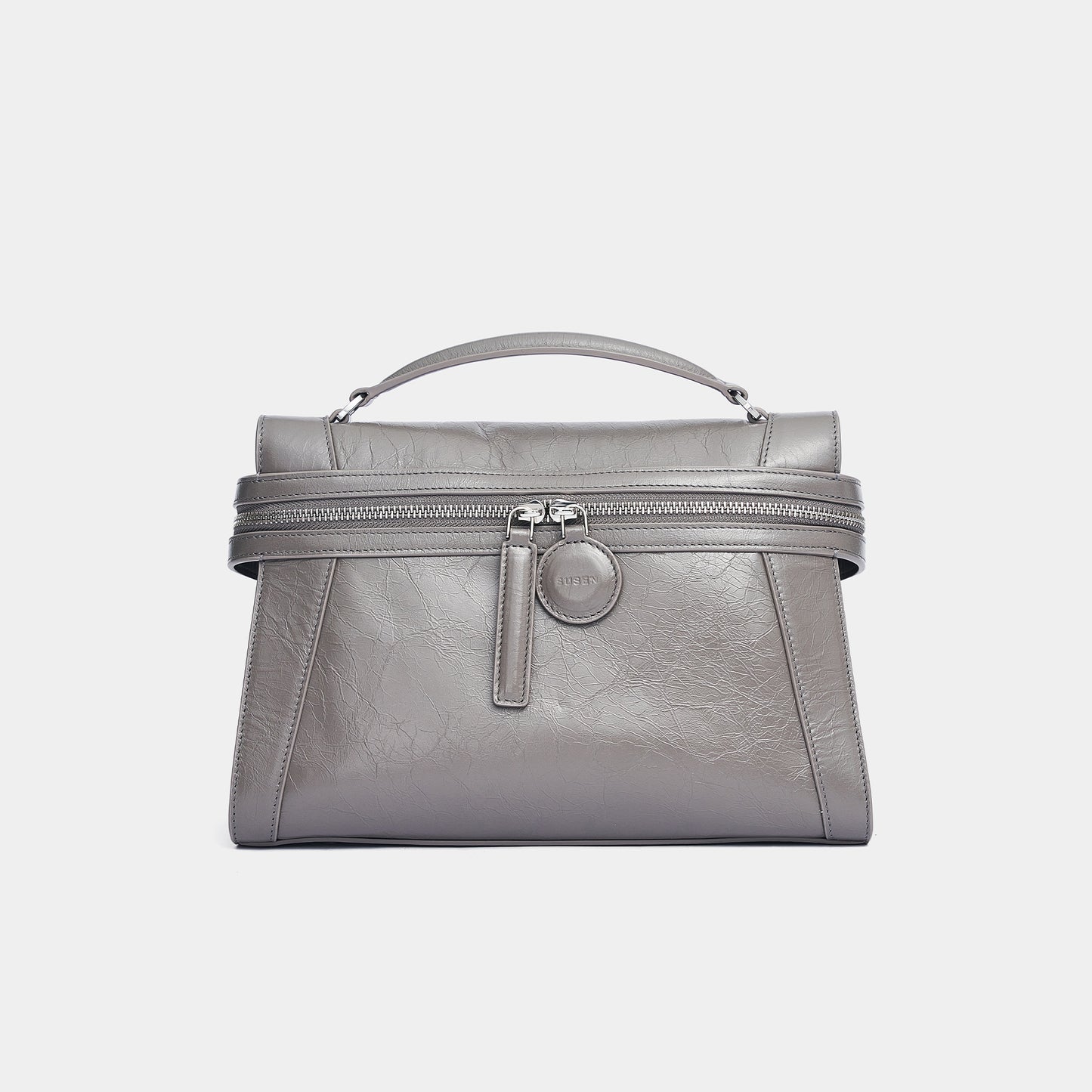 Large Oil Wax Skin Garden Bag - Grey