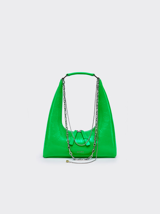 Small Shoulder Tartar Bag - Green